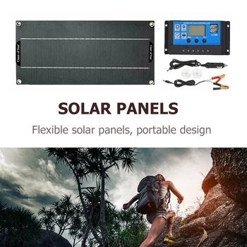 Přenosný Solární Panel Kit 30W 18V 100A Nabíječku Regulátor Solární Monokrystalický Buňky Nabíječka pro Auto RV Venkovní Táboření, pěší Turistika