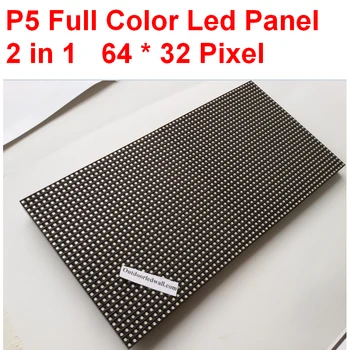 P5 plné barev led displej,smd2020,64 * 32 pixelů, 320 mm * velikost 160mm, 1/16 scan,vysoké jasné,indoor ,p5 led modul doprava zdarma