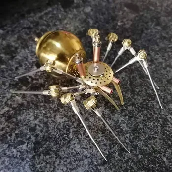 Steampunk DIY Mechanické Hmyzu Ruku-Kovové montované Spider Model Kreativní Mecha Řemesla 115x90*54mm