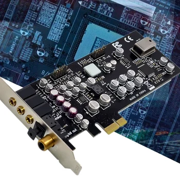 CM8828 PCI-E X1 7.1 CH Teplota Vyplnit Zvuková Karta Profesionální Třídy HD Audio Karta (Černá)