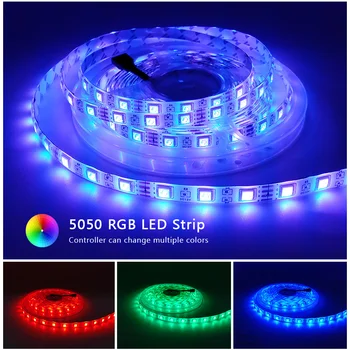 RGB 300 LED strip světlo 5m 60LEDs/m 5050 SMD 2835 Bílá Teple Bílá Červená Modrá LED pásek 12V Vodotěsný flexibilní Pásky lano proužek