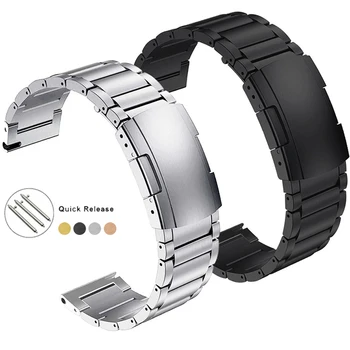 18mm 20mm 22mm 24mm Luxusní hodinky z nerezové oceli kapela pro seiko pro samsung galaxy hodinky 4 46mm popruh gear S3 pro huawei GT2