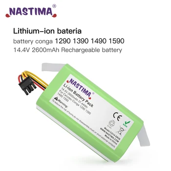 Baterie pro Conga Nastima Li-ion Baterie 14,4 V 2600mAh-Kompatibilní Conga 1290 1390 1490 1590 Li-ion Baterie