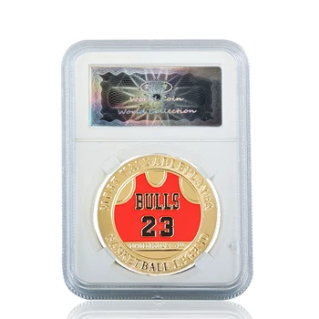Spojené Státy Michael Jordan Domova Dárek Nejlepší Kolekci Zlatých Mincí pro JORDÁNSKO Fanoušci W/ Akryl Případ