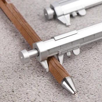 1ks Multi-Funkční 0.5 mm Kuličkové Pero Vernier Ráže Roller Pero Měřící Nástroj Měřítko Pravítko Pero Psaní Nástroje Papírnictví