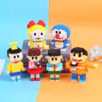 Nobita Magie Stavební Bloky Doraemon Karikatura Shizuka Minamoto Honekawa Big G Údaje Připojení Cihly Model pro Blok Hračky