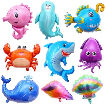 Nové Produkty Moře Zvířecí Balóny Fólie Žralok, Chobotnice, Balónky Oceánu, Narozeniny, Party Dekorace Baby Sprcha Děti, Hračky, Helium Koule