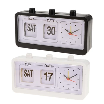Retro Stylu Flip Clock Digtal Flip Den Datum Zobrazení Času Hodiny pro Děti, Dospělé
