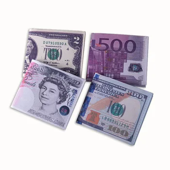 Román Peníze Klip muži ženy plátno dolar euro Peněženka Moneyclip slim tenký mini peněženky 2fold student karikatura levné dárkové mince taška