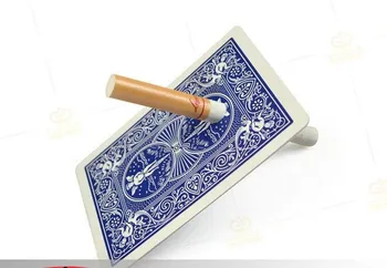 1ks Cigarety Thru Prostřednictvím Karty Close Up Magic Triky Pro Profesionální Kouzelník, Kouzlo Iluze Fázi Truco De Magia C2017