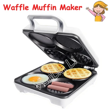 Multi-Funkční Waffle Maker Snídaně Stroje Čtyři-Otvor Muffin Stroj Vejce Pánvi Palačinka Stroj