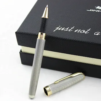 JINHAO kuličkové Pero zlaté Klip Černý Inkoust 0,7 mm Kovová Kuličková Pera s dárkový Box Školní Kancelářské Potřeby