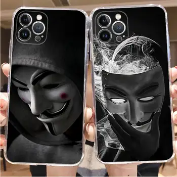 Anonymní Telefon Pouzdro Pro iPhone 8 7 6 6S Plus X SE ROKU 2020 XR XS 14 11 12 13 Mini Pro Max Mobile Případě