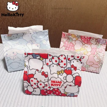 Sanrio Hello Kitty Tkáně Case Box Kontejner Pro Auto Roztomilý Kreslený Vzor Ubrousek Tkáně Držitel My Melody Papíry, Tašky Kosmetické Box