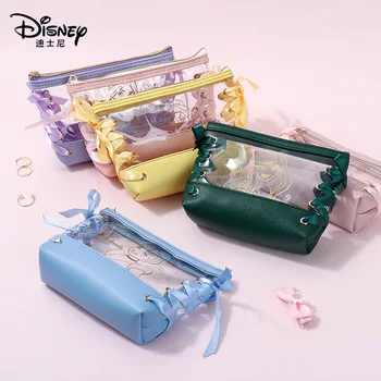 Disney, originální transparentní kosmetická taška dívka ruce přenosné large-kapacita cestovní vodotěsné kosmetická taška skladování taška