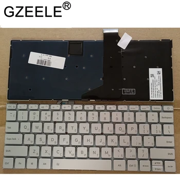GZEELE ruské Klávesnici notebooku pro Xiaomi MI Air 12,5 palcový 6037B0127601 MK10000005661 9Z.ND6BV.001 RU stříbrný notebook s Podsvícením