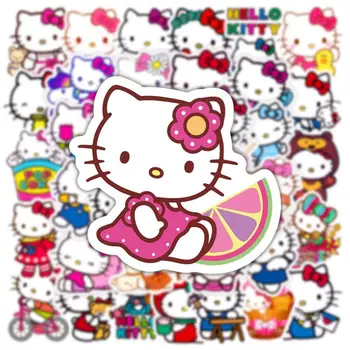 50ks Sanrio Hello Kitty Samolepky Roztomilé Kreslené Samolepky na Notebook Kytaru, Telefon, Úschovna jízdních Kol, Lednice Obtisk Dítě, Klasické Hračky
