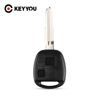 KEYYOU Náhradní Auto Dálkové Klíč Shell Pouzdro Pro Toyota Yaris S TOY41 Uncut Čepel S Gumovou Tlačítko Pad