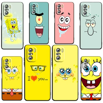 SpongeBob Patrick Star obličej Telefon Pouzdro Pro Xiaomi Redmi Poznámka 11E 11S 11 11T 10 10 9 9 T 9 8 8 TUN Pro Plus 5G 7 5 Černé TPU