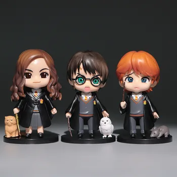 3ks/set Harry Potter Obrázek Hermiona Grangerová, Ron Weasley Akční Obrázek Model Sběratelské Figurky pro Děti 9,5 cm