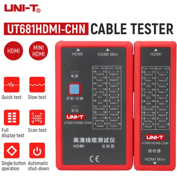 JEDNOTKA UT681HDMI-CHN Kabel Tester Zarážku Test Síťové Linky Finder HDMI Opravy Nástroj Kabel Tester Checker Síťové Linky Finder