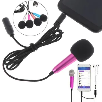Přenosný 3.55 mm Mini Mikrofon Stereofonní Studiový Mikrofon KTV Karaoke Pro Chytrý Telefon Laptop PC Desktop Kapesní Audio Mikrofon