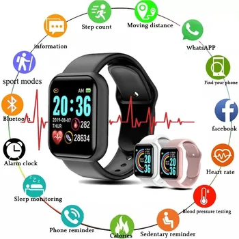 Chytré Hodinky Muži Ženy Chil Smartwatch Srdeční Frekvence, Krevní Tlak Monitor Fitness Tracker Hodinky, Chytrý Náramek pro Android a IOS