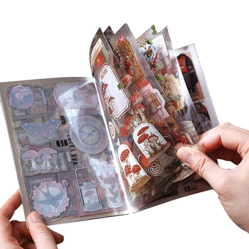 20KS Průsvitné PET Starý Příběh Nálepka Scrapbooking Materiál Vintage Paper Collage Estetiky Vzor Nastavit DIY Nástroje, Nový Design