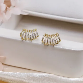 Nové Nádherné Luxusní Crystal Malé Náušnice Pro Ženy 2022 Módní korejský Náušnice Minimalistický Party Sexy Dívky Šperky Dárky