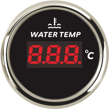 Univerzální 52mm Vodotěsný Námořní Auto Teplota Vody Měřidlo Teploty Metr 40-120 ° c Červené Podsvícení pro Auto, Loď, Náklaďák