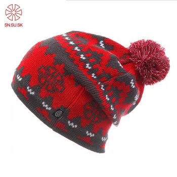 Slavné značky Unisex teplé zimní pletené pletení klobouk pro muže a Ženy nakoupila čepice a kulichy čepice