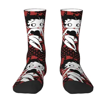 Karikatura Dívka Boop Betty Pánské Crew Ponožky Unisex Móda Jaro Léto Podzim Zima Šaty Ponožky