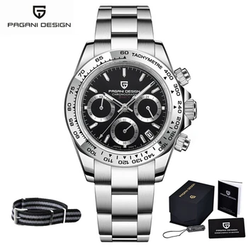 PAGANI DESIGN Quartz Náramkové hodinky Muži 2022 Top Značky Luxusní Sportovní Hodinky Pro Muže Chronograf VK63 Vodotěsné Hodiny Reloj Hombre