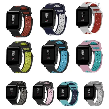 Sportovní Silikonové Náramek Pro Xiaomi Huami Amazfit Bip Trochu Zápěstí Popruh Watchband 20mm Měkké Prodyšné Pro Samsung Galaxy 42mm
