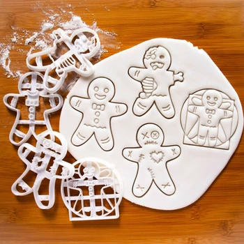 Kreslené Vánoční Sušenky Formy Na Perník Muž Cookie Plísně Tiskové Formy Diy Cookie Cutter Kuchyně