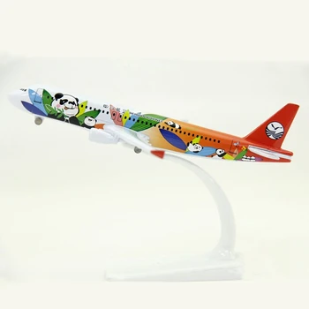 16CM Čína Sichuan Airlines Airbus A320 Panda Kovový model Letadla Letadlo model Letadla Hračky s kolem Sběratelskou dárek