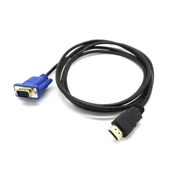 1M HDMI-kompatibilní s VGA D-SUB Mužské Video Kabel Adaptéru Vést k HDTV PC Monitoru Počítače