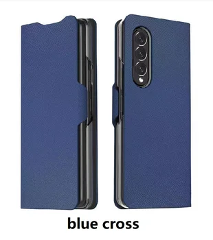 Luxusní Pouzdro pro Samsung Galaxy Z Fold 2 Kryt Ultral-tenký Business Křížový, Nárazuvzdorné Flip Telefon Shell pro Samsung Složit Z 3 Případ