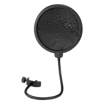 Univerzální Studiový Kondenzátorový Mikrofon, Dvojitá Vrstva Pop Filtr Flexibilní Obrazovky Vítr Mic Zvuk Filtr pro BM 800 k669 Mikrofon