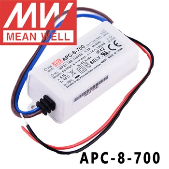 Původní Mean Well APC-8 Série meanwell 250mA/350mA/500mA/700mA Konstantní proud 8W Jeden Výstup LED Spínaný zdroj