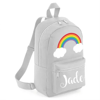 Přizpůsobte Mini Batoh s Rainbow JAKÉKOLIV JMÉNO - Děti, Děti, Dospívající Školy Studentské batoh - Zpět Do Školy, Taška, Batoh