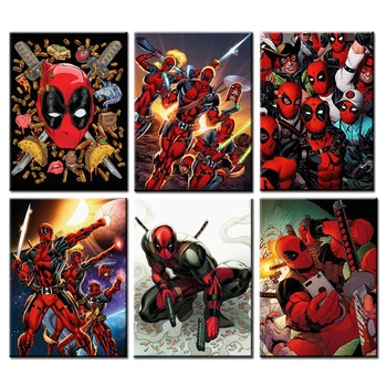 Deadpool diamond malování Novinek Obrázek Avengers Film Diamon Mozaika Výšivky, Puzzle Umění 5d Plné Nového Domova