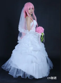 Future Diary, Yuno Gasai Bílé svatební šaty Budoucí Deník Mirai Nikki cosplay kostým