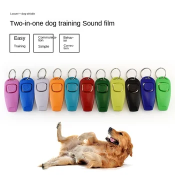 2 v 1 Výcvik Psů Píšťalka S Keychain Výcvik Psa Whistle Clicker Pet Dog Trainer Pomoci Pet Školení, Dodávky, potřeby pro psy