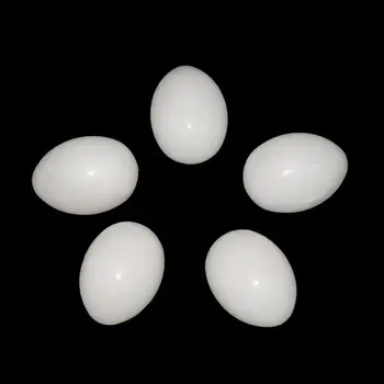 10 Ks Plast realistické Simulace Pták Vejce Holubí, Křepelčí Falešné Vejce Aviculture Nástroje Hnízdo Násadových vajec
