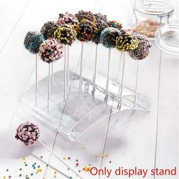 20 Otvorů Akrylové Lollipop Displej Stojan Svatební Party Candy Dezert Stick Držák obdélníkový Tvar Držáku Zobrazení DIY Dort Pro Dítě