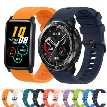 Pro Huawei Honor Hodinky GS Pro / Čest Sledovat ES Popruh rychloupínací Náramek 20mm 22mm Sportovní Skrytá Silikonové Watchband
