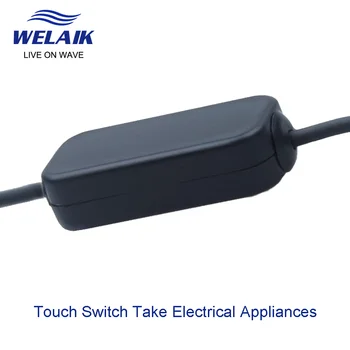 WELAIK Dotykový spínač, aby se elektrické low-power žárovka Spasitele-Z-Low-příkon-LED Svítilna-Černý Plast-Materiály-LA101