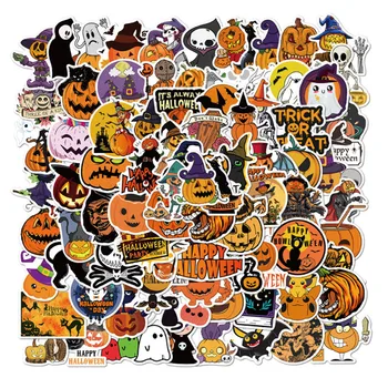 10/30/50/100pcs/Pack Halloween dýně dekorace, Graffiti Skateboard Vodotěsné Cestovní Kufr Telefon, Notebook, Zavazadla Samolepky