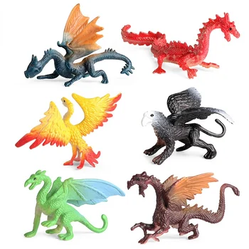 6ks Spoustu Mini Simulation Dinosaur Model, Akční Figurky Hračky, Mytologie, Legenda Draka Zvíře Dinosaurus Postavy Nastavit Ozdoby